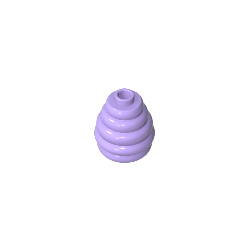 35574 | Cone 2 x 2 x 1 2/3 with Stacked Rings (Beehive / Cotton Candy)