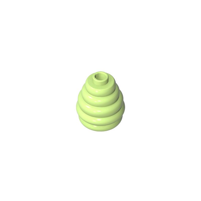 35574 | Cone 2 x 2 x 1 2/3 with Stacked Rings (Beehive / Cotton Candy)