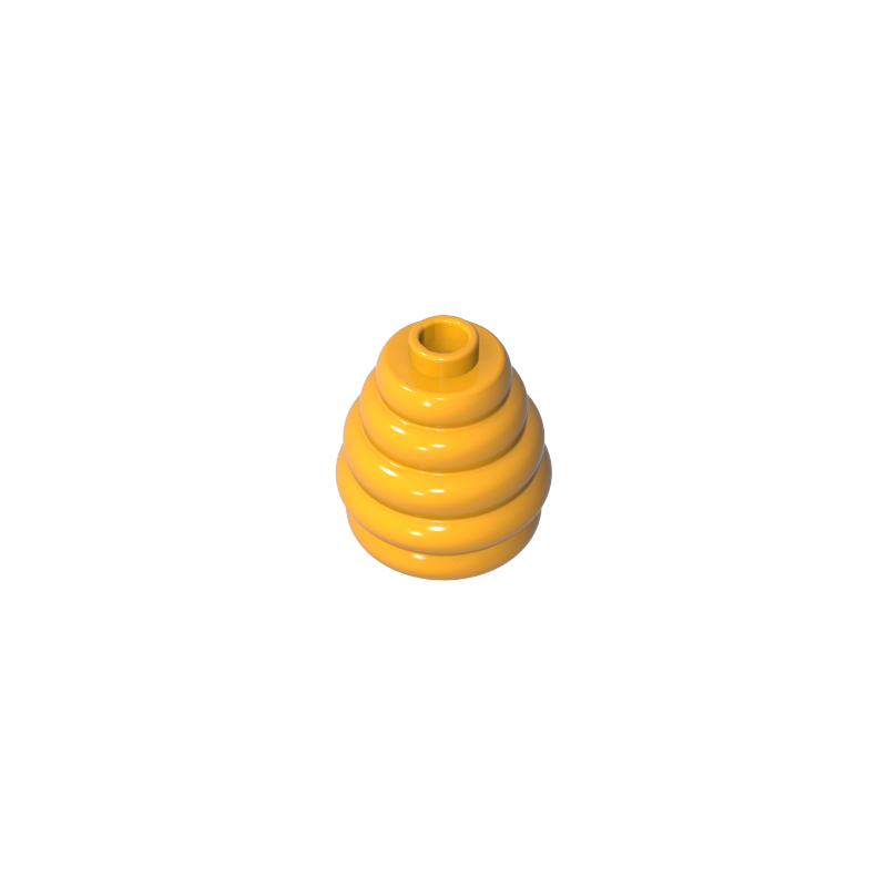 35574 | Cone 2 x 2 x 1 2/3 with Stacked Rings (Beehive / Cotton Candy)