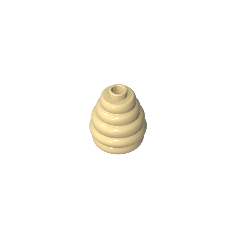 35574 | Cone 2 x 2 x 1 2/3 with Stacked Rings (Beehive / Cotton Candy)
