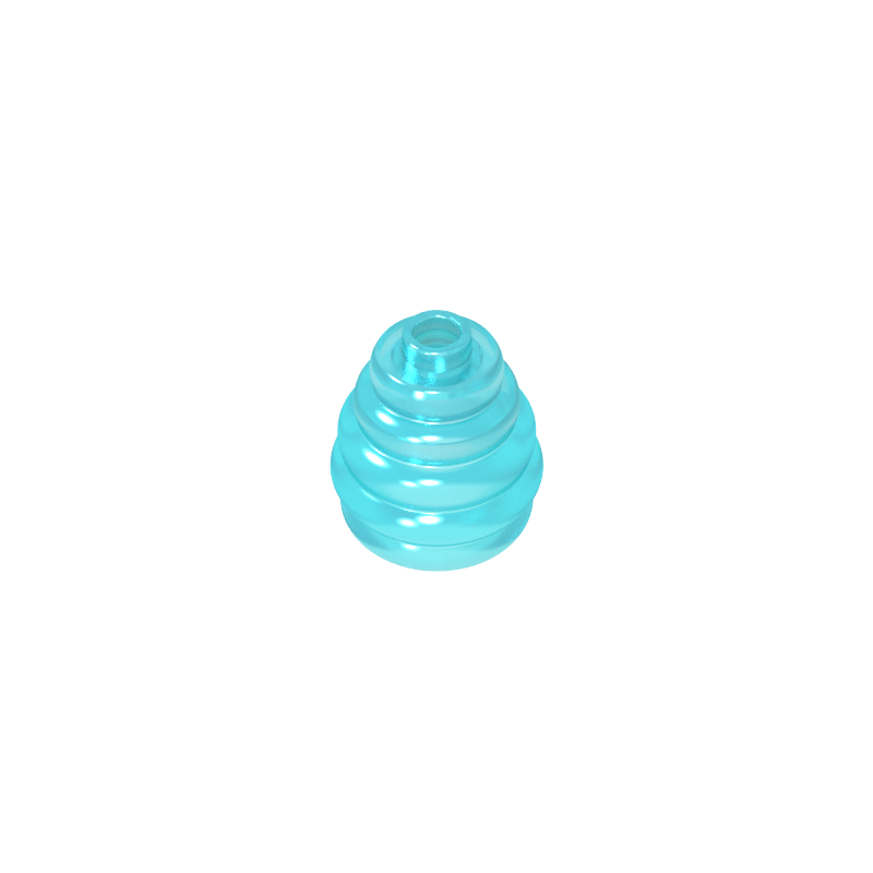35574 | Cone 2 x 2 x 1 2/3 with Stacked Rings (Beehive / Cotton Candy)