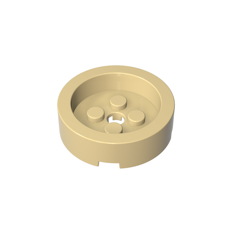 68325 | Brick, Round 4 x 4 with Recessed Center and Hole