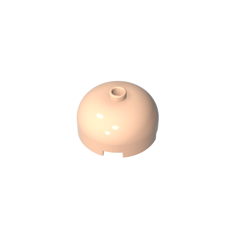 49308 | Brick, Round 3 x 3 x 1 1/3 Dome Top - Open Stud