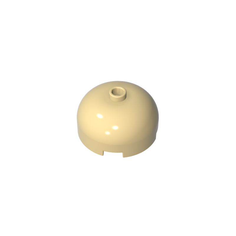 49308 | Brick, Round 3 x 3 x 1 1/3 Dome Top - Open Stud