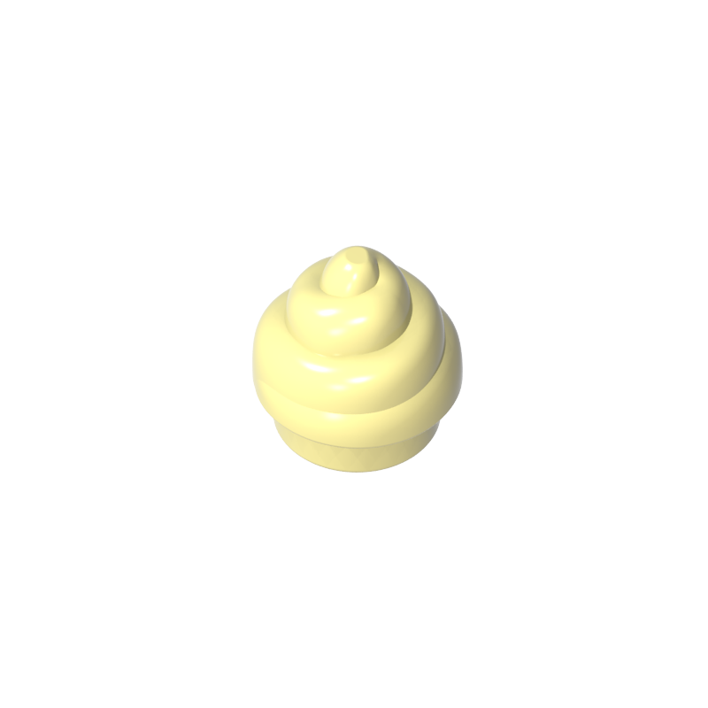 53119 | Plate, Round 1 x 1 with Horizontal Swirl / Twist