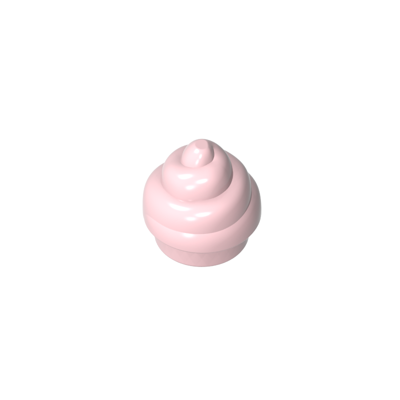 53119 | Plate, Round 1 x 1 with Horizontal Swirl / Twist