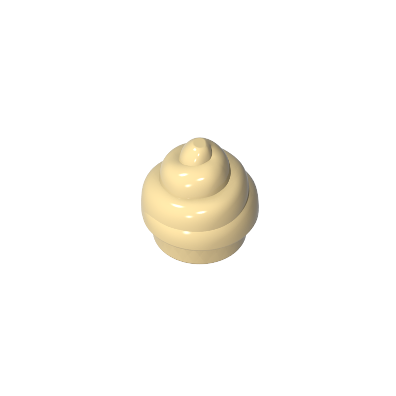 53119 | Plate, Round 1 x 1 with Horizontal Swirl / Twist