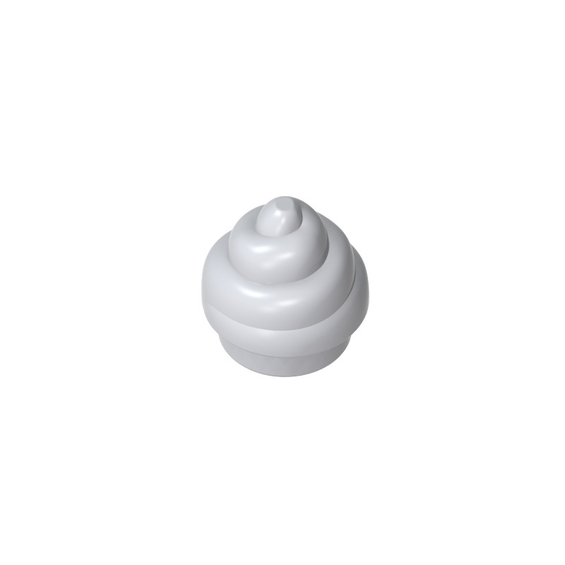 53119 | Plate, Round 1 x 1 with Horizontal Swirl / Twist