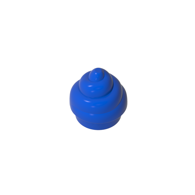 53119 | Plate, Round 1 x 1 with Horizontal Swirl / Twist