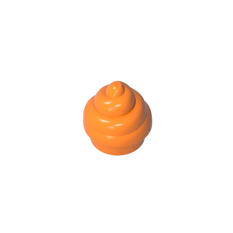 53119 | Plate, Round 1 x 1 with Horizontal Swirl / Twist