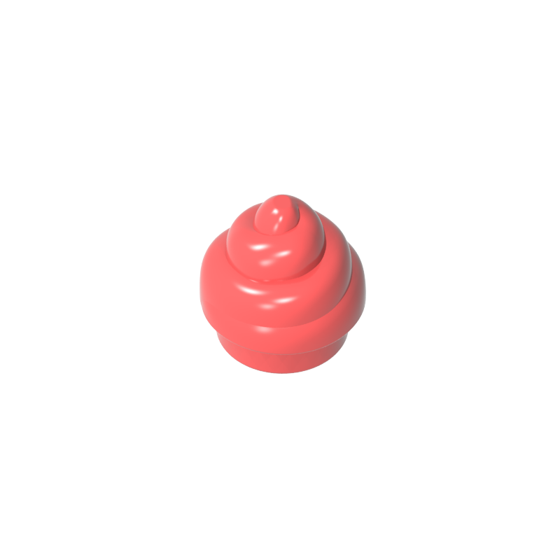 53119 | Plate, Round 1 x 1 with Horizontal Swirl / Twist