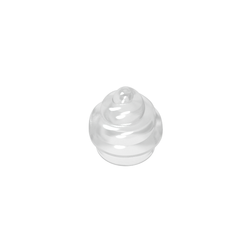 53119 | Plate, Round 1 x 1 with Horizontal Swirl / Twist