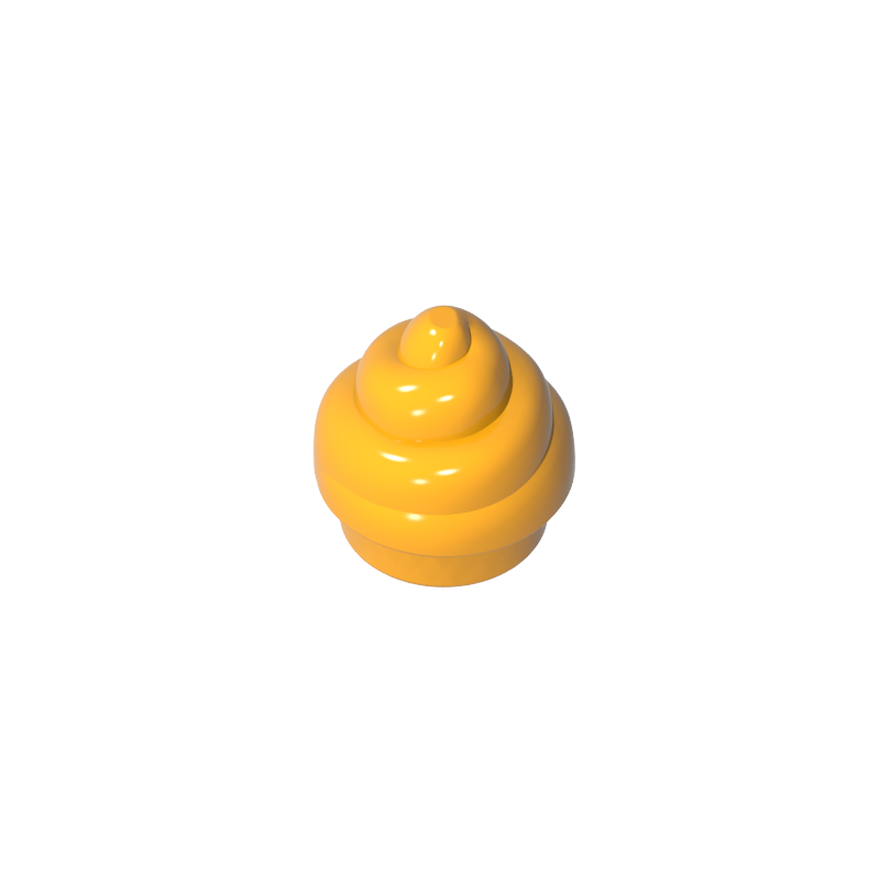 53119 | Plate, Round 1 x 1 with Horizontal Swirl / Twist