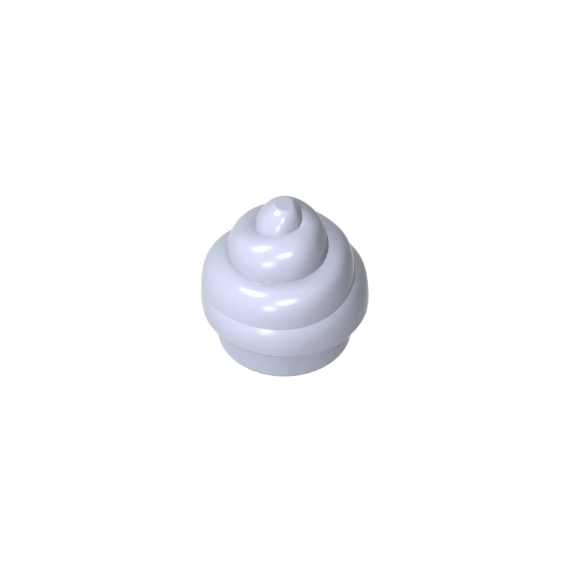 53119 | Plate, Round 1 x 1 with Horizontal Swirl / Twist