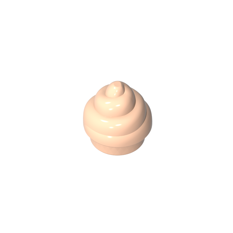 53119 | Plate, Round 1 x 1 with Horizontal Swirl / Twist