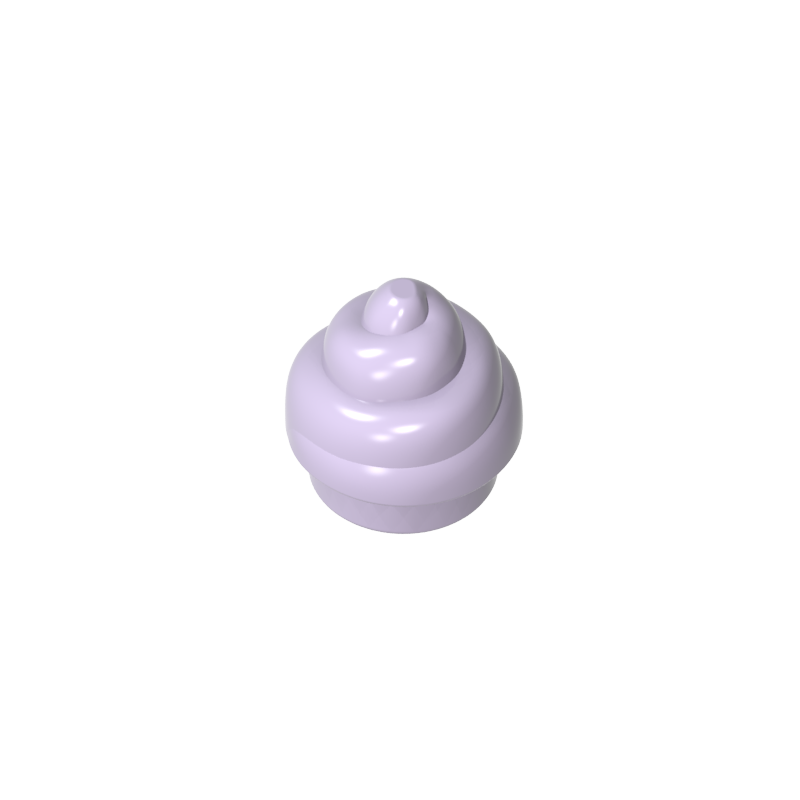 53119 | Plate, Round 1 x 1 with Horizontal Swirl / Twist