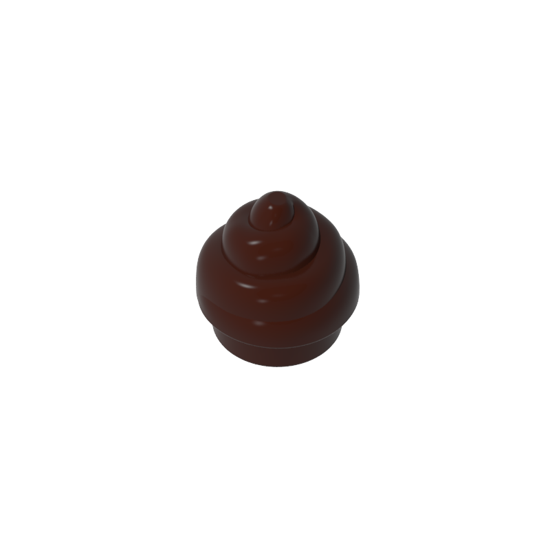 53119 | Plate, Round 1 x 1 with Horizontal Swirl / Twist