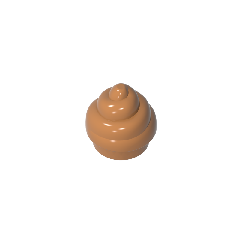 53119 | Plate, Round 1 x 1 with Horizontal Swirl / Twist