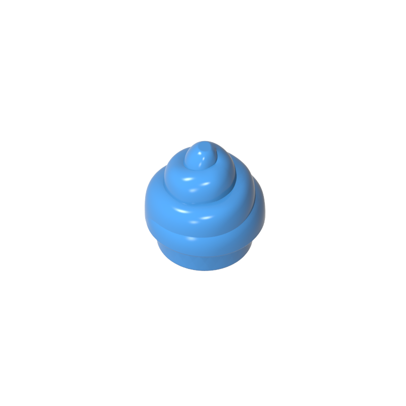 53119 | Plate, Round 1 x 1 with Horizontal Swirl / Twist