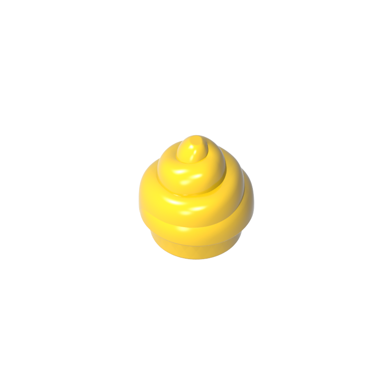 53119 | Plate, Round 1 x 1 with Horizontal Swirl / Twist