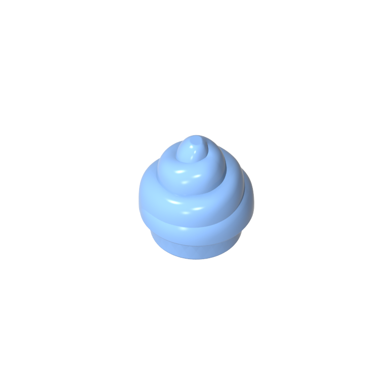 53119 | Plate, Round 1 x 1 with Horizontal Swirl / Twist