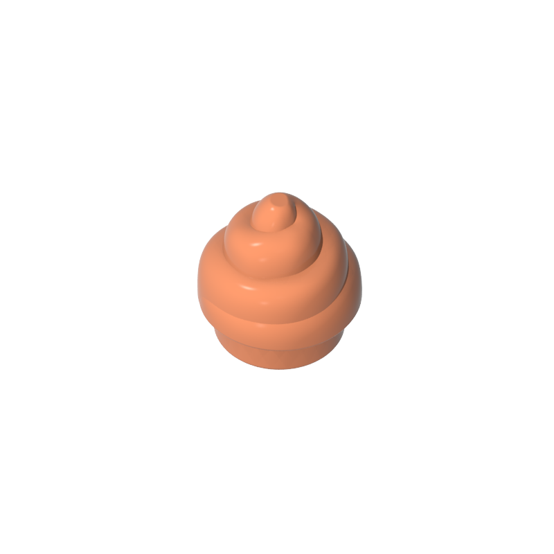 53119 | Plate, Round 1 x 1 with Horizontal Swirl / Twist
