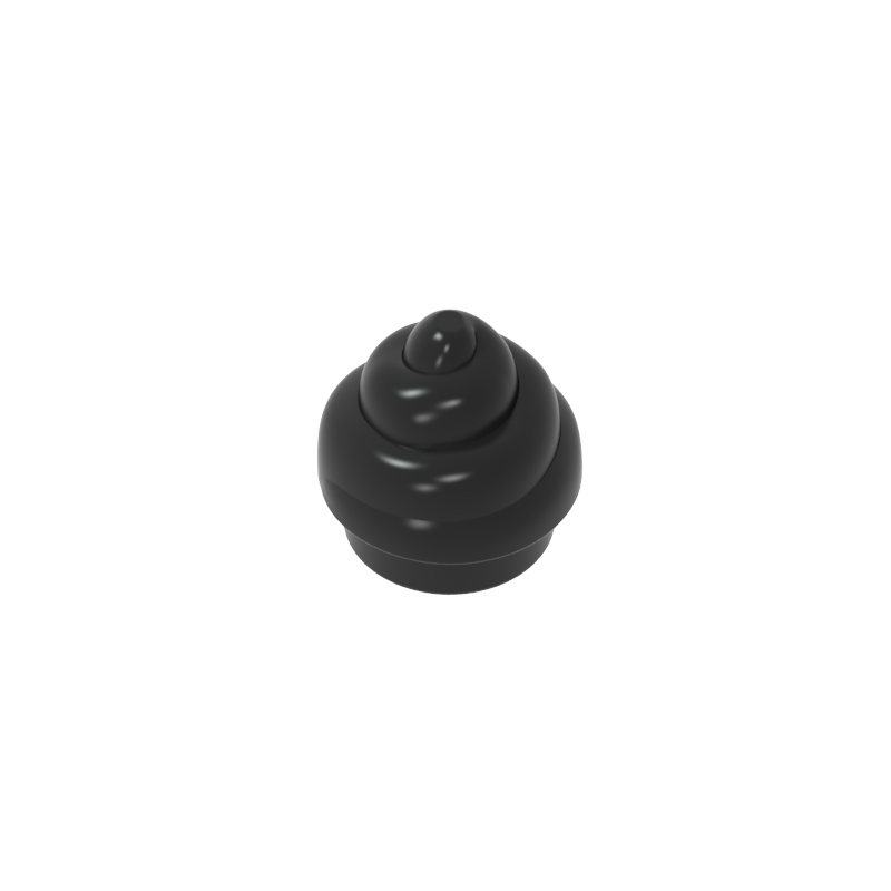 53119 | Plate, Round 1 x 1 with Horizontal Swirl / Twist