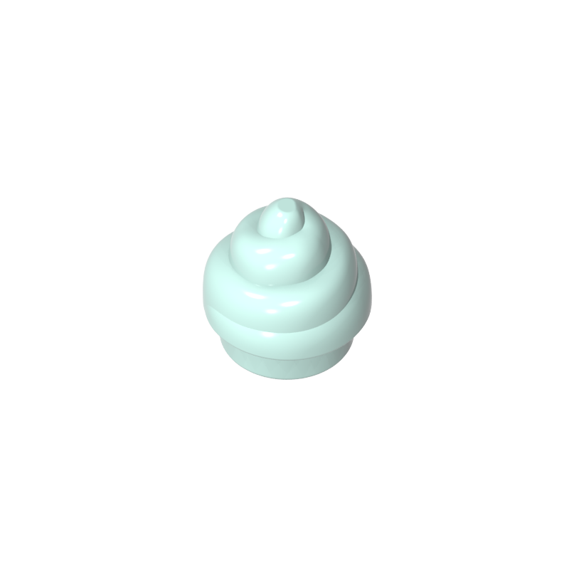 53119 | Plate, Round 1 x 1 with Horizontal Swirl / Twist