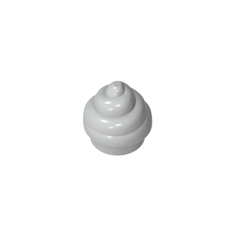 53119 | Plate, Round 1 x 1 with Horizontal Swirl / Twist