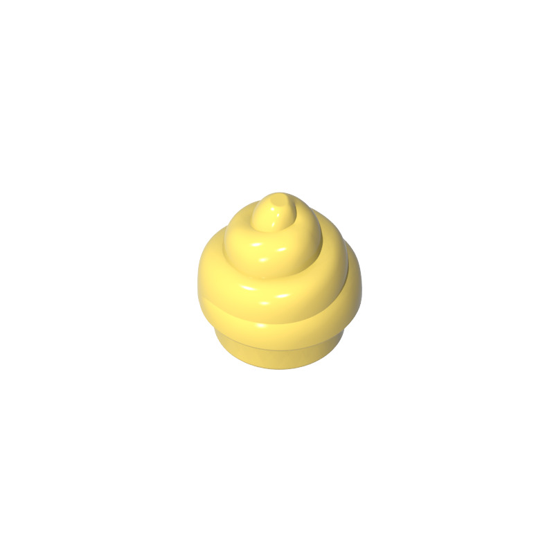 53119 | Plate, Round 1 x 1 with Horizontal Swirl / Twist