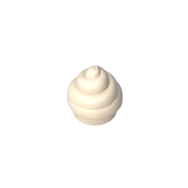 53119 | Plate, Round 1 x 1 with Horizontal Swirl / Twist