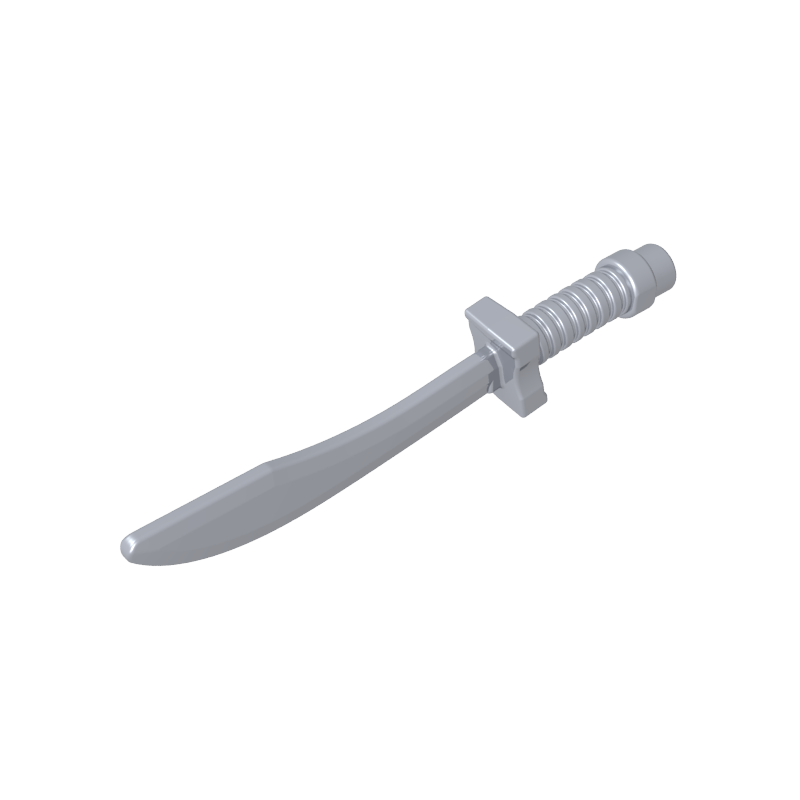 25111 | Weapon Sword, Saber / Dao Curved Blade and Hilt with Bar End