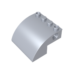 61487 | Slope, Curved 4 x 4 x 2 with 4 Studs and Pin Holes