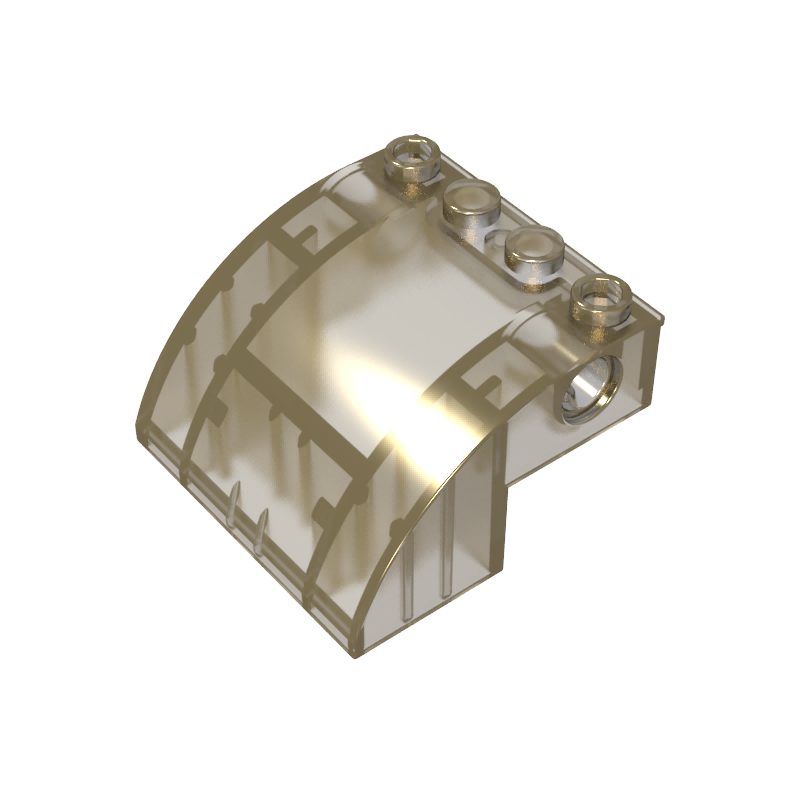 61487 | Slope, Curved 4 x 4 x 2 with 4 Studs and Pin Holes
