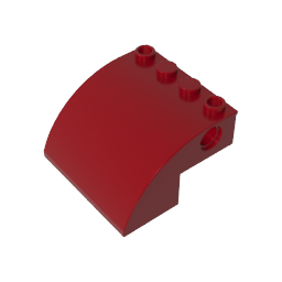 61487 | Slope, Curved 4 x 4 x 2 with 4 Studs and Pin Holes