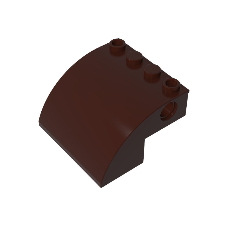 61487 | Slope, Curved 4 x 4 x 2 with 4 Studs and Pin Holes