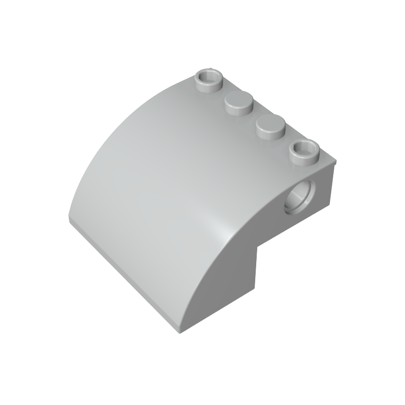 61487 | Slope, Curved 4 x 4 x 2 with 4 Studs and Pin Holes