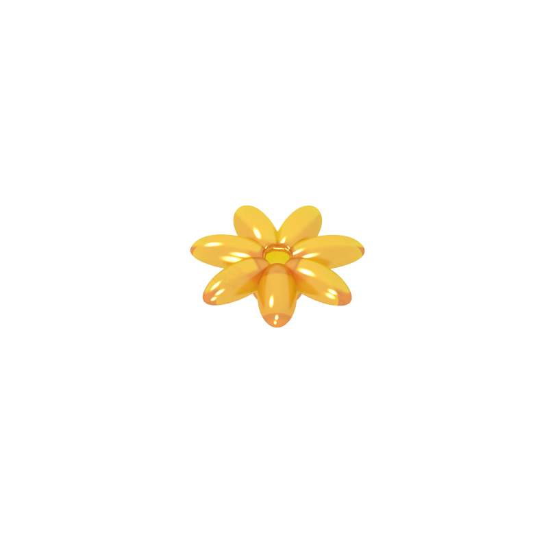 95832 | Friends Accessories Flower with 7 Thin Petals and Pin