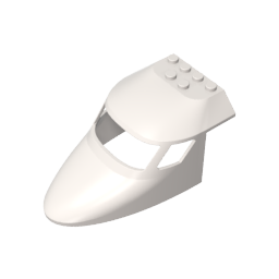 87613 | Aircraft Fuselage Forward Top Curved 6 x 10 x 4 with 3 Window Panes