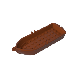 2551 | Boat, 14 x 5 x 2 with Oarlocks and 2 Hollow Inside Studs
