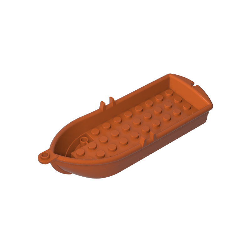 2551 | Boat, 14 x 5 x 2 with Oarlocks and 2 Hollow Inside Studs