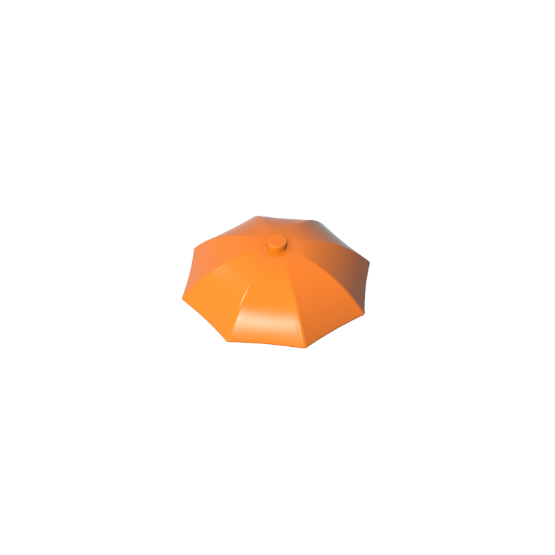 4094b | Utensil Umbrella Top with No Bottom Flaps, 6 x 6 with Top Stud