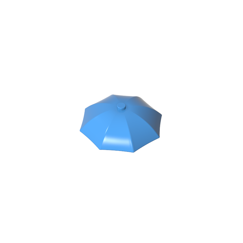 4094b | Utensil Umbrella Top with No Bottom Flaps, 6 x 6 with Top Stud