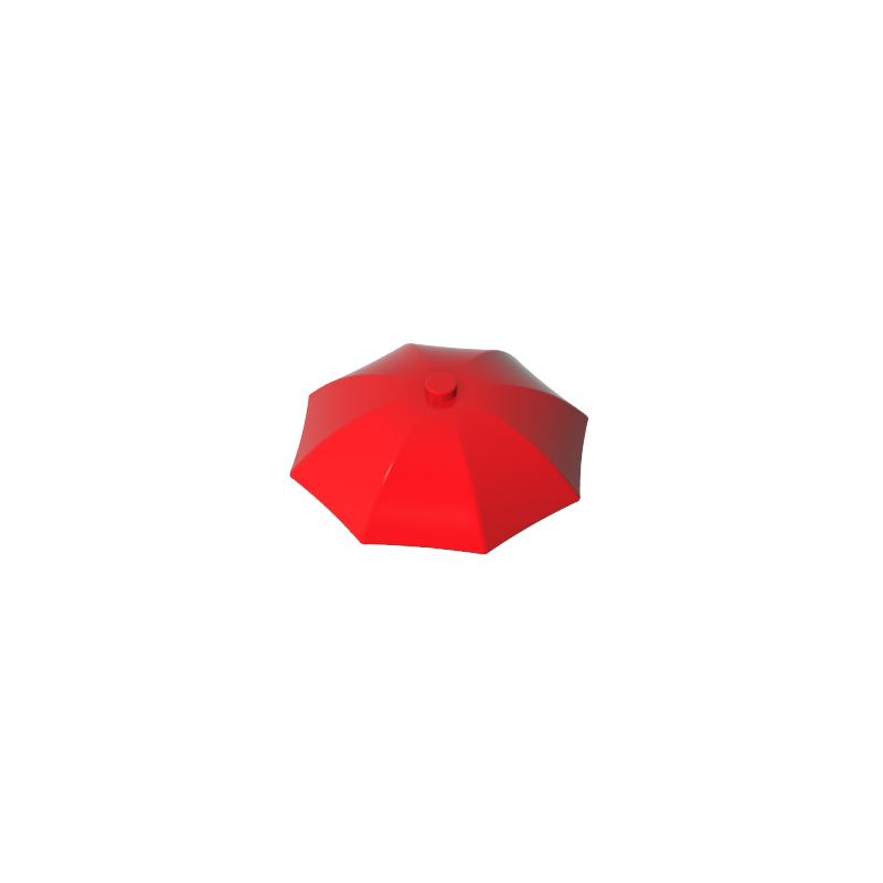 4094b | Utensil Umbrella Top with No Bottom Flaps, 6 x 6 with Top Stud