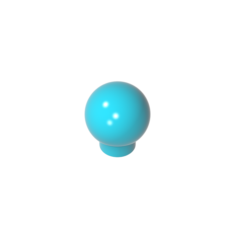 33176 | Brick, Round 1 x 1 with Ball (Finial)