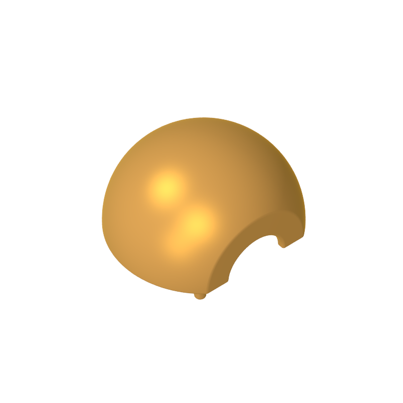 61287 | Cylinder Hemisphere 2 x 2 with Cutout