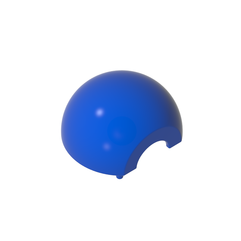 61287 | Cylinder Hemisphere 2 x 2 with Cutout
