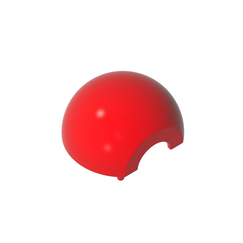 61287 | Cylinder Hemisphere 2 x 2 with Cutout
