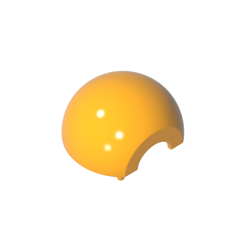 61287 | Cylinder Hemisphere 2 x 2 with Cutout