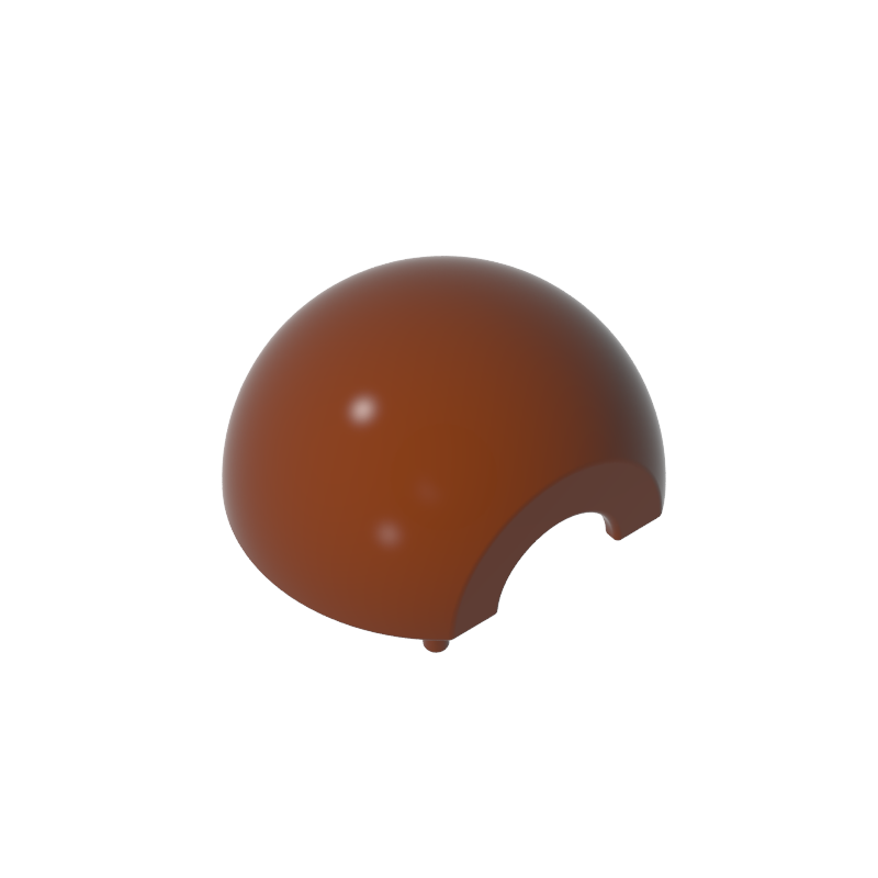 61287 | Cylinder Hemisphere 2 x 2 with Cutout
